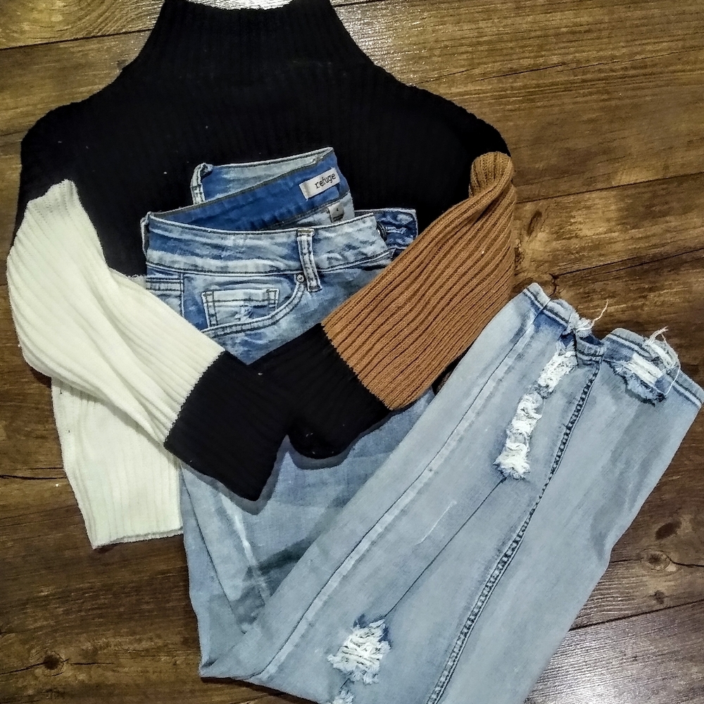 Rogue distressed stretchy jeans